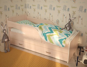 Детская кровать для мальчика Максимка, цвет Млечный дуб в Петрозаводске