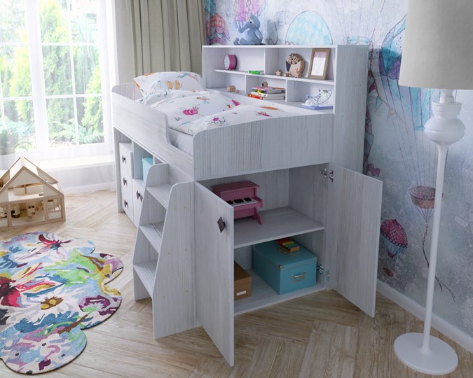Кровать-чердак в детскую Малыш-5, цвет Винтерберг в Петрозаводске - изображение 6