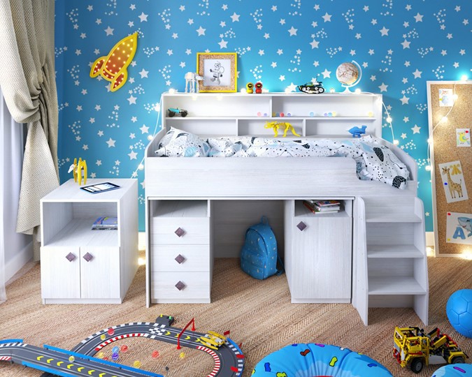 Кровать-чердак в детскую Малыш-5, цвет Винтерберг в Петрозаводске - изображение 8
