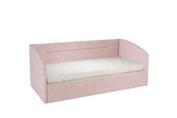 Кроватка 0.9 Альба (Софа), нежно-розовый (велюр) в Петрозаводске
