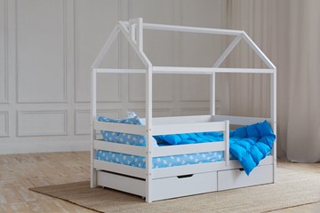 Детская кровать для девочки Домик с ящиками, цвет белый в Петрозаводске