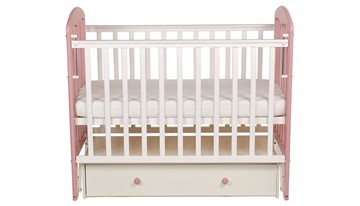 Детская кровать для девочки Polini kids Simple 328, белый-розовый в Петрозаводске