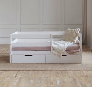 Кровать детская Софа с ящиками, цвет белый в Петрозаводске