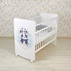 Детская кровать для девочки Фея 702 Милые панды, белый в Петрозаводске