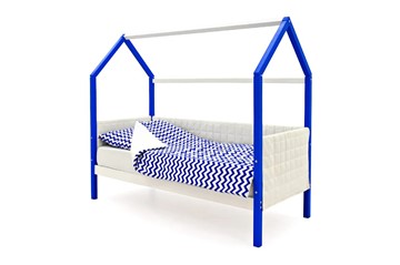Детская кровать-домик «Svogen сине-белый» мягкая в Петрозаводске