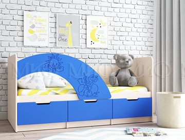Кровать детская Юниор-3, синий матовый в Петрозаводске