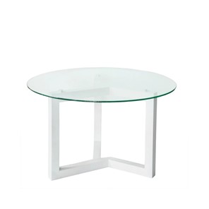 Стеклянный столик в гостиную Оникс-8, Выбеленный дуб/Прозрачное стекло в Петрозаводске