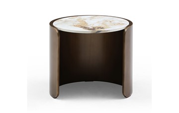 Круглый столик ET3095CI (D40) белая керамика /бронзовый в Петрозаводске
