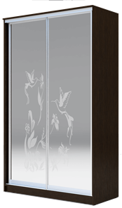 Шкаф 2400х1362х620 два зеркала,"Колибри" ХИТ 24-14-66-03 Венге Аруба в Петрозаводске