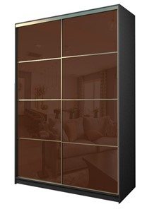 Шкаф 2-х дверный MAX МШ-25-6-18-22, Профиль Золото/Цвет Графит/Oracal Шоколад в Петрозаводске