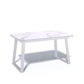 Кухонный стол раздвижной AZ1200 (белый/керамика мрамор белый) в Петрозаводске