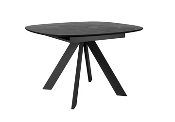 Керамический обеденный стол DikLine BK100 Керамика Черный мрамор/подстолье черное/опоры черные в Петрозаводске