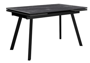 Раздвижной стол DikLine SKA125 Керамика Серый мрамор/подстолье черное/опоры черные (2 уп.) в Петрозаводске