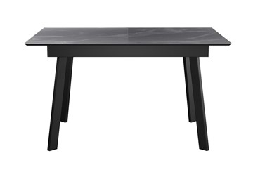 Раздвижной стол DikLine SKH125 Керамика Серый мрамор/подстолье черное/опоры черные (2 уп.) в Петрозаводске