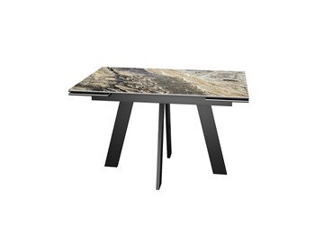 Кухонный стол раскладной DikLine SKM120 Керамика Amadeus/подстолье черное/опоры черные в Петрозаводске