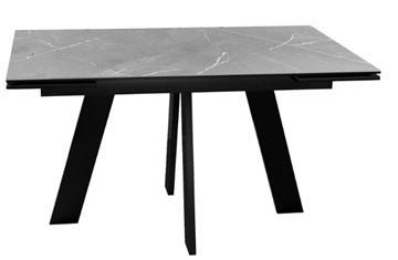 Стол DikLine SKM140 Керамика серый мрамор/подстолье черное/опоры черные (2 уп.) в Петрозаводске
