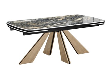 Керамический обеденный стол DikLine SKP180 Керамика Amadeus/подстолье черное/опоры дуб монтана (2 уп.) в Петрозаводске