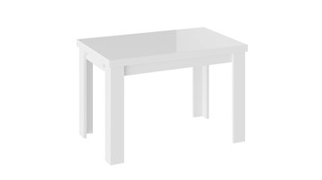 Кухонный раздвижной стол Норман тип 1, цвет Белый/Стекло белый глянец в Петрозаводске