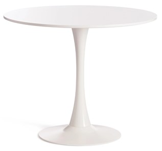 Кухонный обеденный стол TULIP (mod. 011) металл/мдф, 90х90х75 белый арт.14105 в Петрозаводске