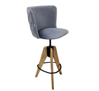 Барный  стул SHT-ST36-3 / SHT-S92 (нейтральный серый/браш.коричневый/черный муар) в Петрозаводске