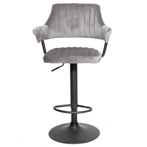 Барный стул КАНТРИ WX-2917 вельвет светло-серый в Петрозаводске