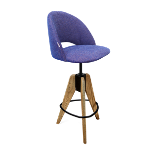 Барный стул SHT-ST34 / SHT-S92 (синий мираж/браш.коричневый/черный муар) в Петрозаводске