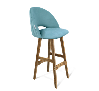 Барный стул SHT-ST34-1 / SHT-S65 (голубая пастель/дуб брашированный коричневый) в Петрозаводске