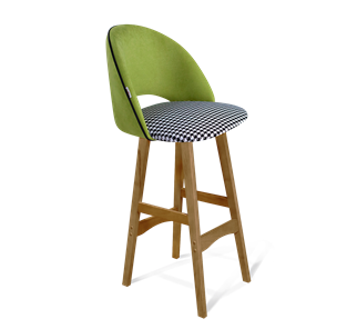 Барный стул SHT-ST34-3 / SHT-S65 (оливковый/гусиная лапка/светлый орех) в Петрозаводске