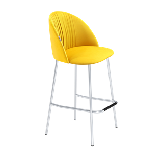 Барный стул SHT-ST35-1 / SHT-S29P (имперский жёлтый/хром лак) в Петрозаводске