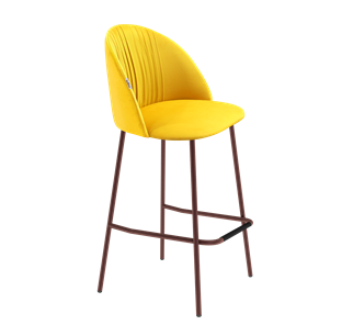 Барный стул SHT-ST35-1 / SHT-S29P (имперский жёлтый/медный металлик) в Петрозаводске