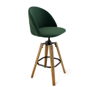Барный стул SHT-ST35-2 / SHT-S93 (лиственно-зеленый/браш.коричневый/черный муар) в Петрозаводске
