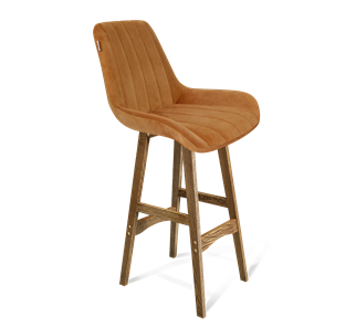 Барный стул SHT-ST37 / SHT-S65 (горчичный/дуб брашированный коричневый) в Петрозаводске