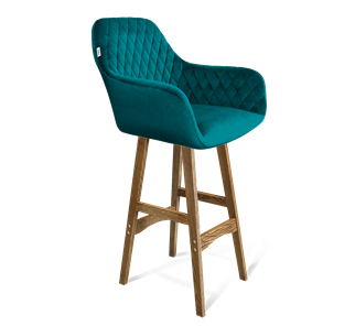 Барный стул SHT-ST38 / SHT-S65 (альпийский бирюзовый/дуб брашированный коричневый) в Петрозаводске