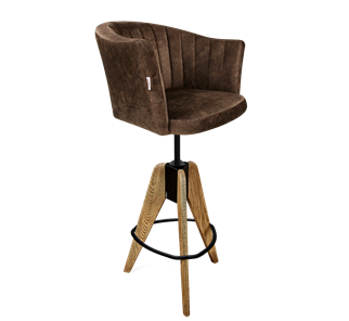 Барный стул SHT-ST42-1 / SHT-S92 (кофейный трюфель/браш.коричневый/черный муар) в Петрозаводске