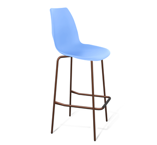 Барный стул SHT-ST29/S29 (голубой pan 278/медный металлик) в Петрозаводске