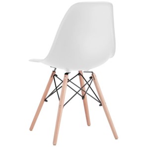 Комплект обеденных стульев 4 шт. BRABIX "Eames CF-010", пластик белый, опоры дерево/металл, 532630, 2033A в Петрозаводске