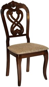 Обеденный стул Андромеда, дерево гевея 47х55х107 Cappuchino/ткань коричневая S 168-7 (2 шт) арт.12895 в Петрозаводске