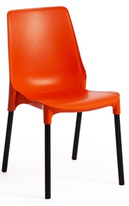 Обеденный стул GENIUS (mod 75) 46x56x84 оранжевый/черные ножки арт.19670 в Петрозаводске