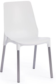 Кухонный стул GENIUS (mod 75) 46x56x84 белый/ножки хром арт.19115 в Петрозаводске