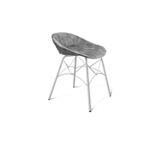 Обеденный стул SHT-ST19-SF1 / SHT-S107 (дымный/хром лак) в Петрозаводске