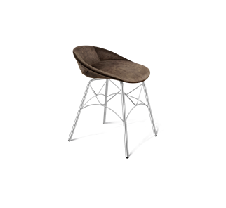 Обеденный стул SHT-ST19-SF1 / SHT-S107 (кофейный трюфель/хром лак) в Петрозаводске