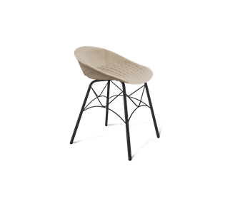 Обеденный стул SHT-ST19-SF1 / SHT-S107 (ванильный крем/черный муар) в Петрозаводске