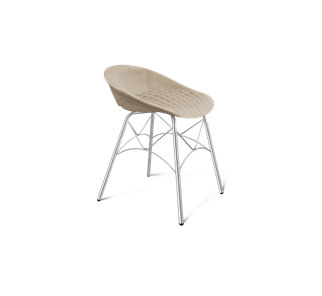 Обеденный стул SHT-ST19-SF1 / SHT-S107 (ванильный крем/хром лак) в Петрозаводске