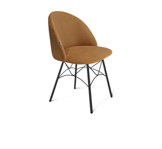 Обеденный стул SHT-ST35 / SHT-S107 (горчичный/черный муар) в Петрозаводске