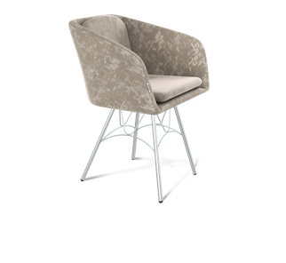 Обеденный стул SHT-ST43-1/ SHT-S100 (карамельный латте/хром лак) в Петрозаводске
