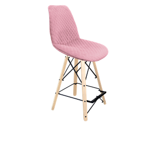 Полубарный стул SHT-ST29-С22 / SHT-S80-1 (розовый зефир/прозрачный лак/черный) в Петрозаводске