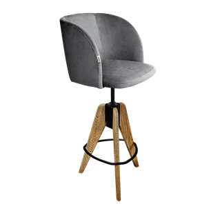 Полубарный стул SHT-ST33 / SHT-S92 (угольно-серый/браш.коричневый/черный муар) в Петрозаводске