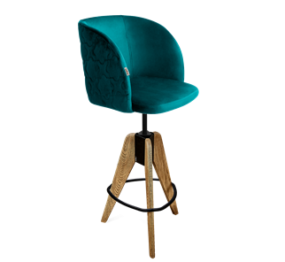 Полубарный стул SHT-ST33-1 / SHT-S92 (альпийский бирюзовый/браш.коричневый/черный муар) в Петрозаводске