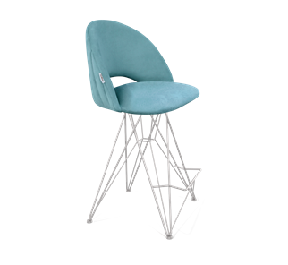 Полубарный стул SHT-ST34-1 / SHT-S66-1 (голубая пастель/хром лак) в Петрозаводске