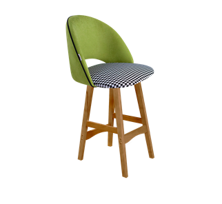 Полубарный стул SHT-ST34-3 / SHT-S65-1 (оливковый/гусиная лапка/светлый орех) в Петрозаводске